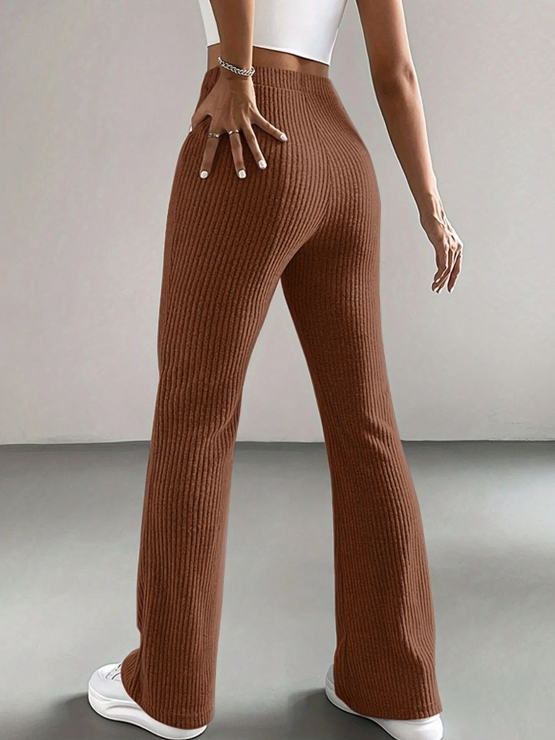 High-Waist Bootcut Pants