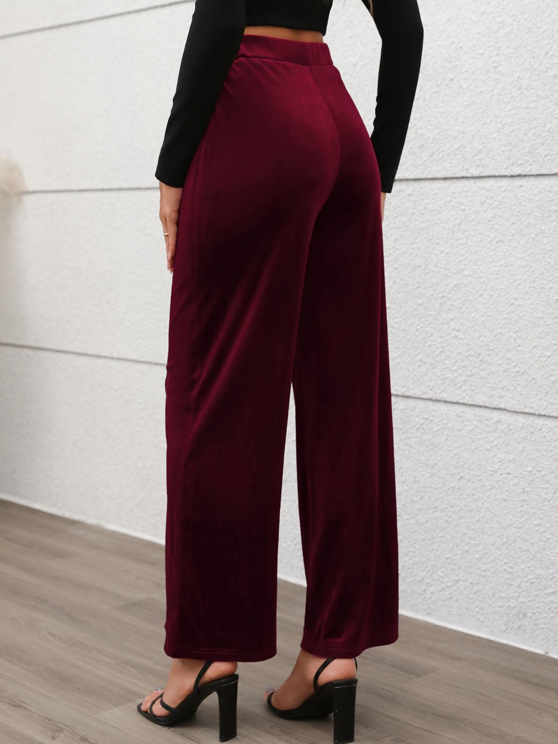 Stretch Wide-Leg Pants