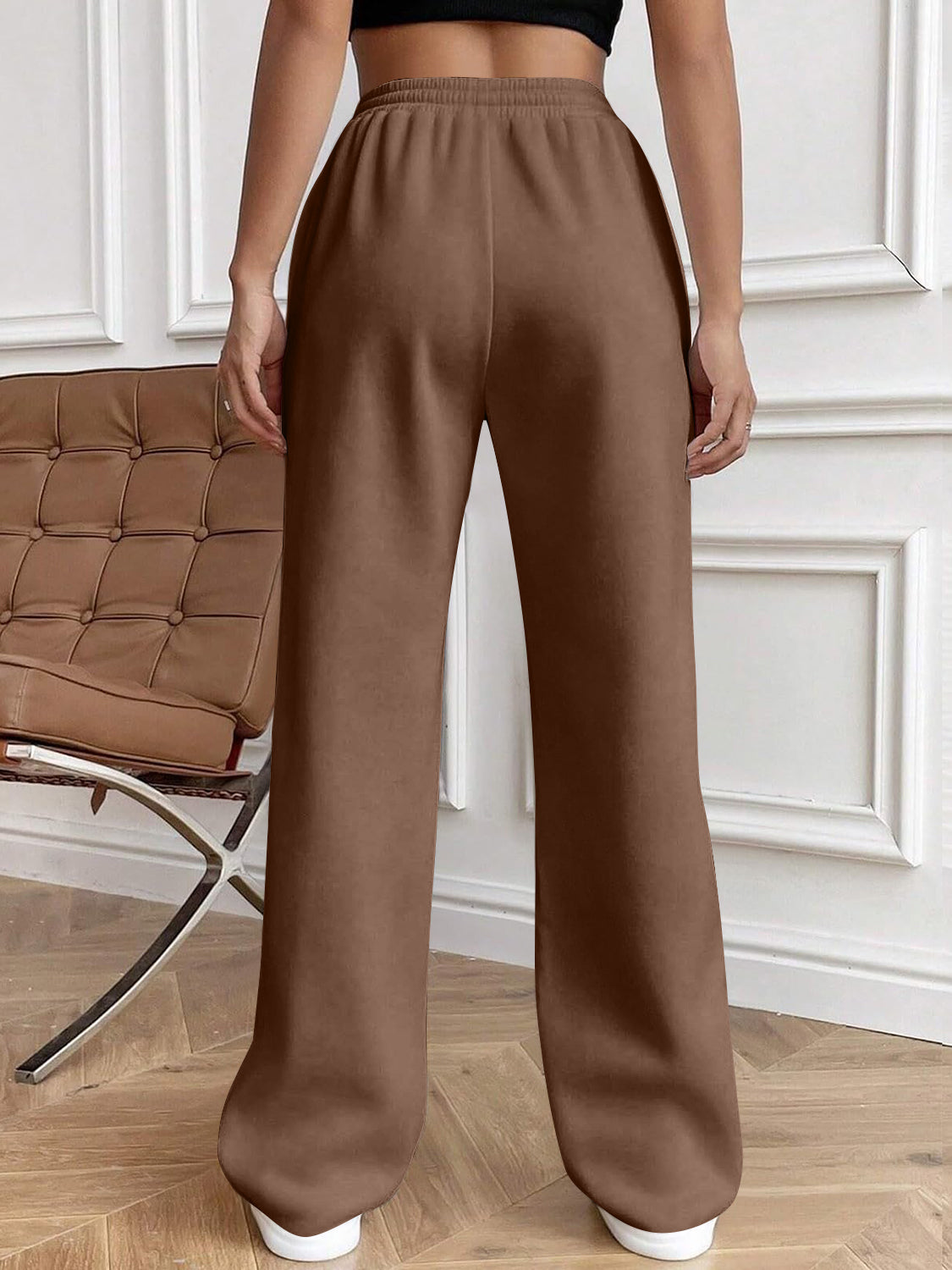 Elastic Waist Drawstring Pants