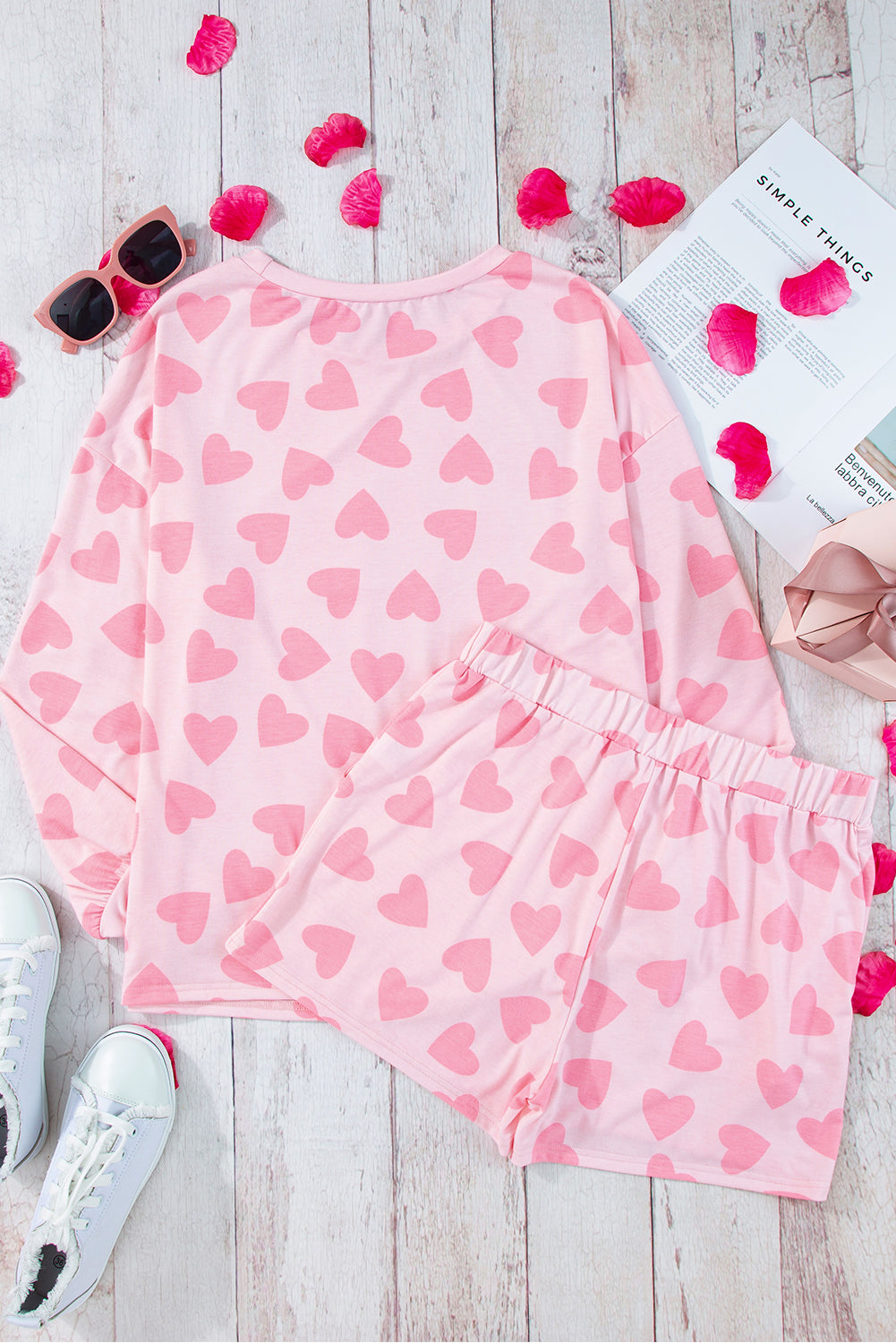 Heart Print Lounge Set