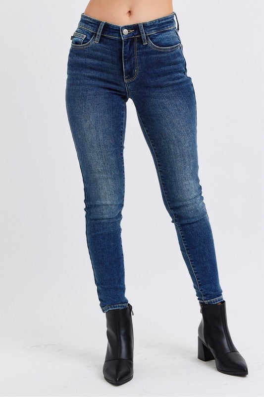 Thermal Lined Mid-Rise Skinny Jeans