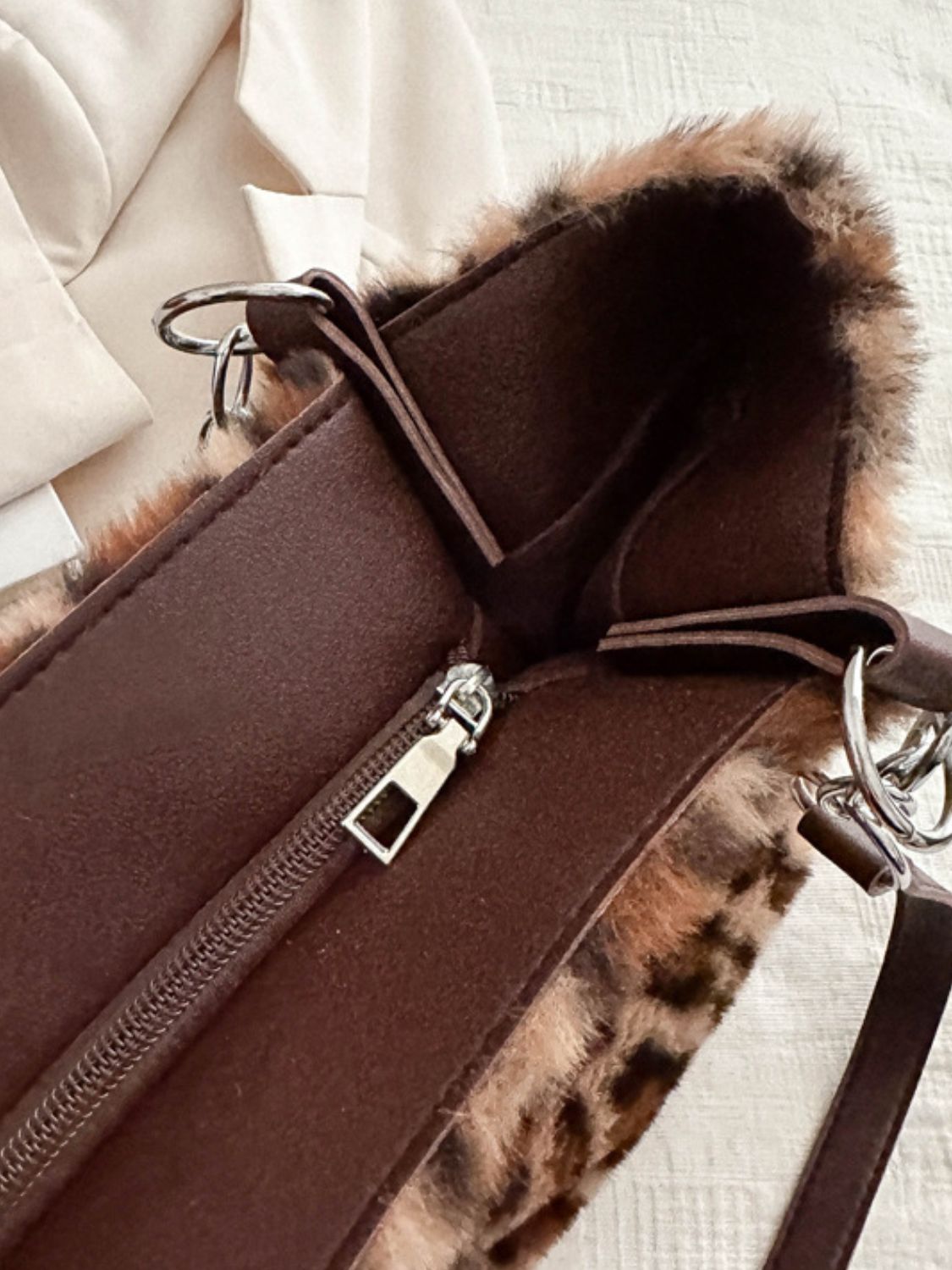 Faux Fur Leopard Bag