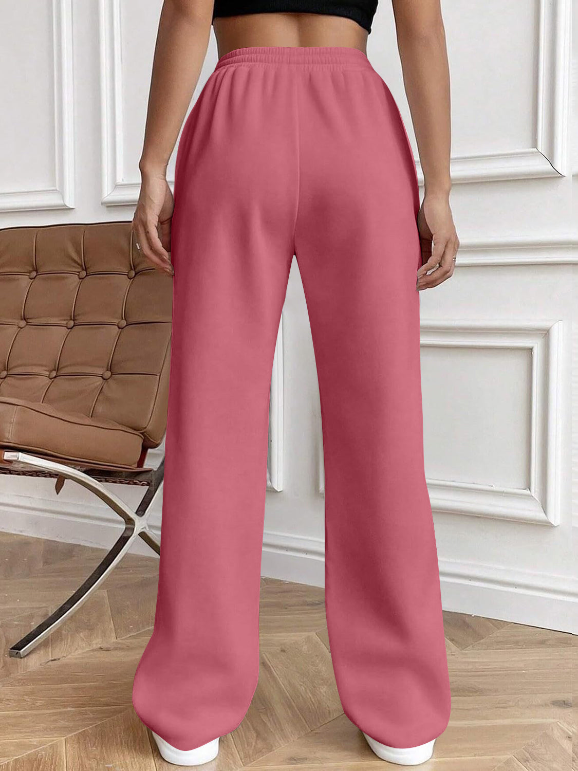 Elastic Waist Drawstring Pants