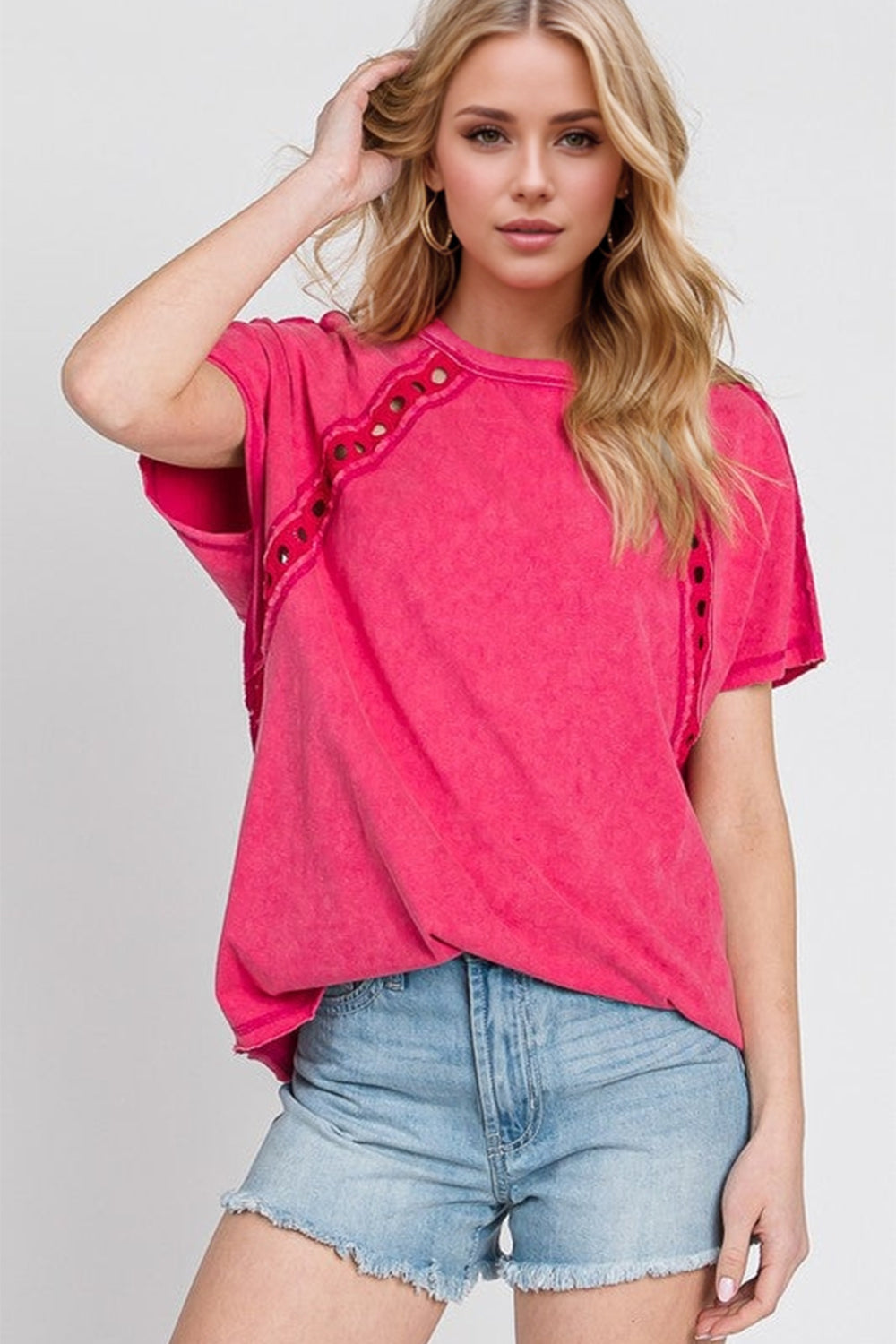 Cutout Round Neck T-Shirt