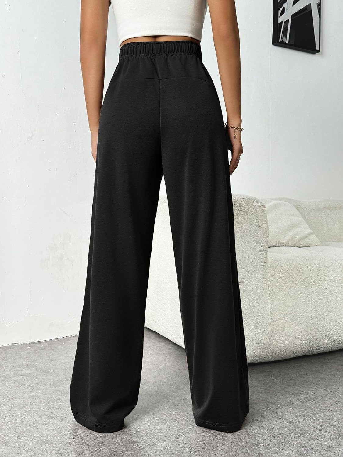 Drawstring Wide-Leg Pants