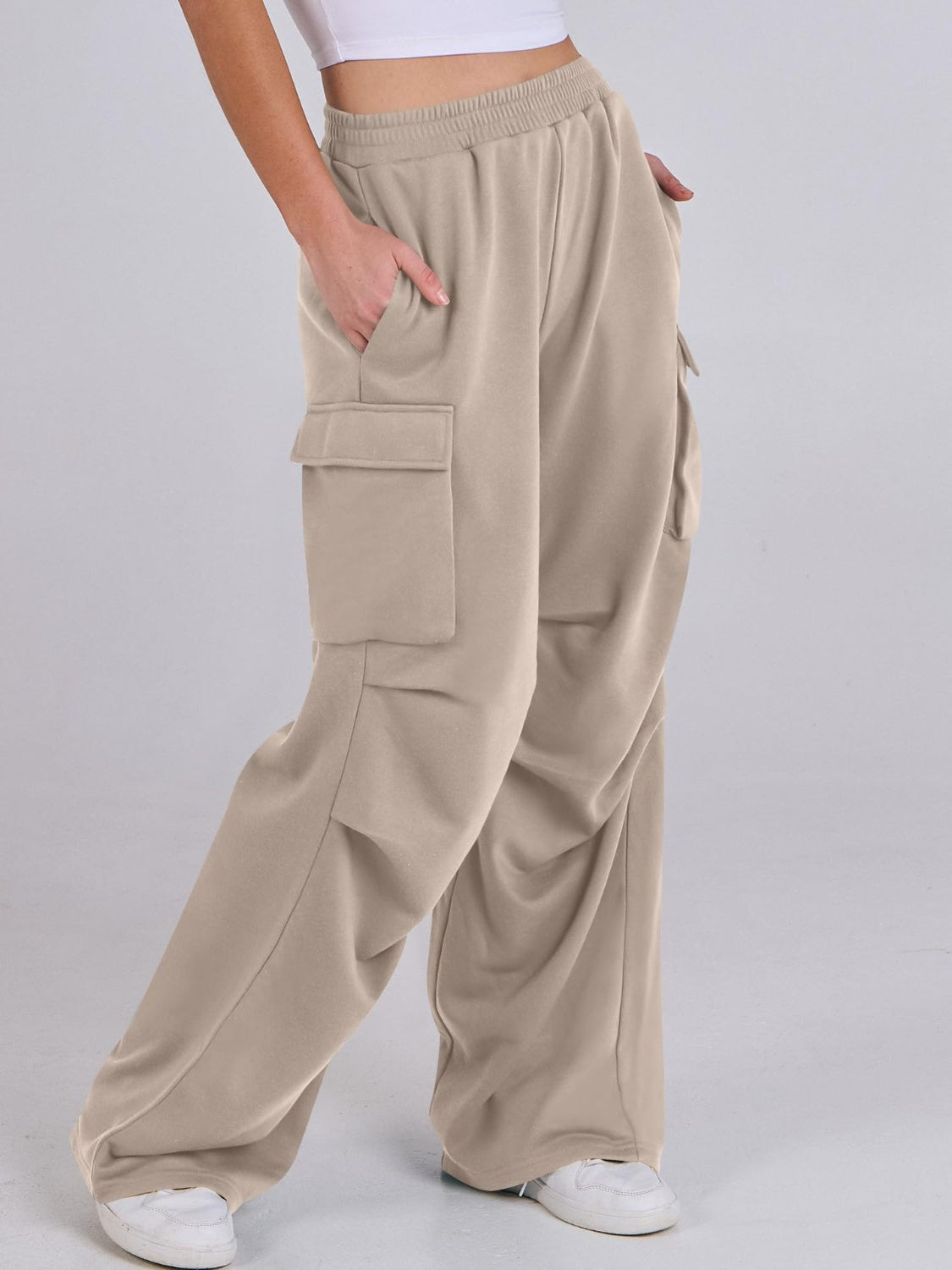 Wide-Leg Pants with Pockets