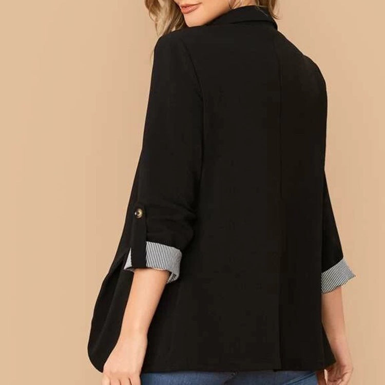 Roll-Tab Sleeve Blazer