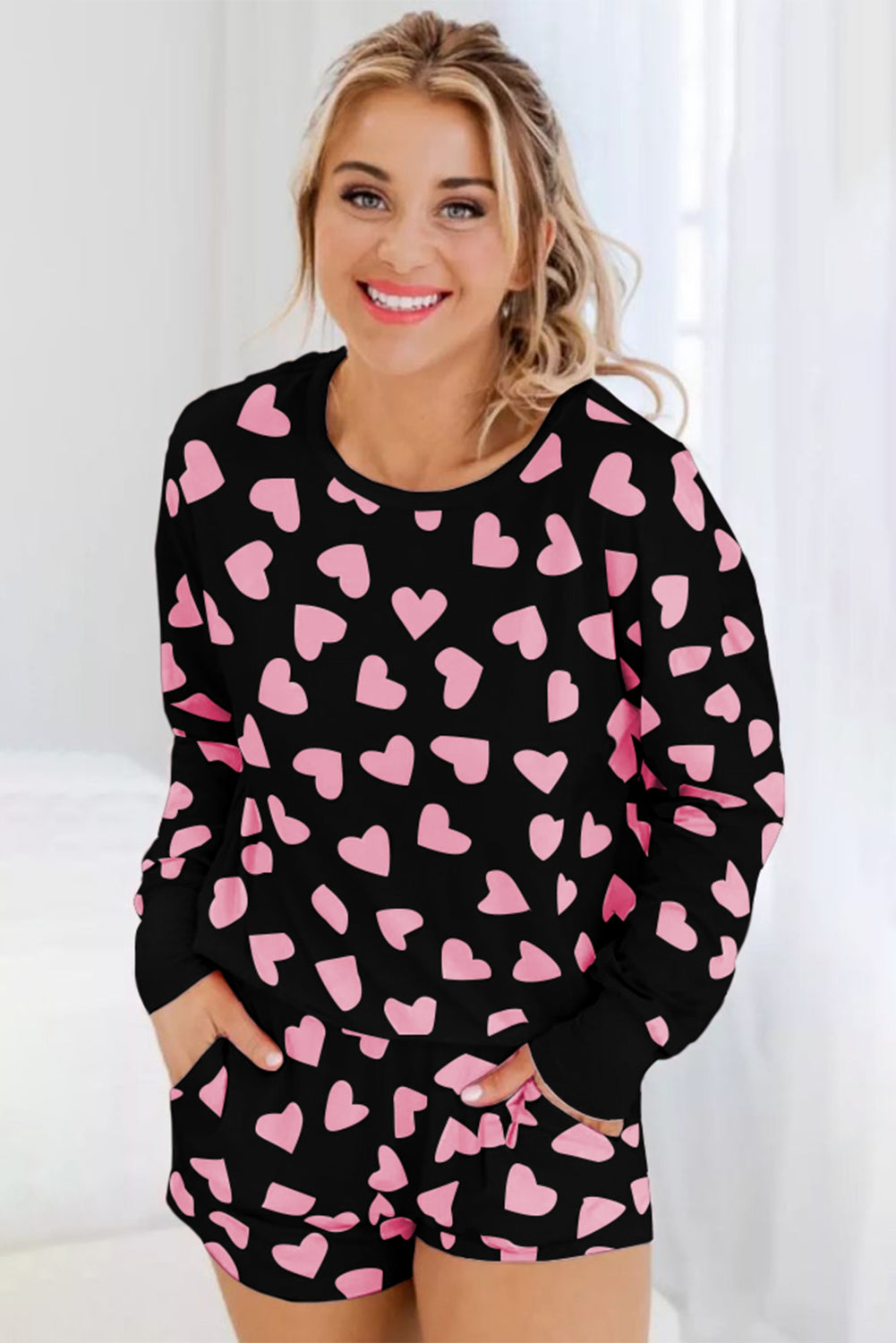 Heart Print Lounge Set