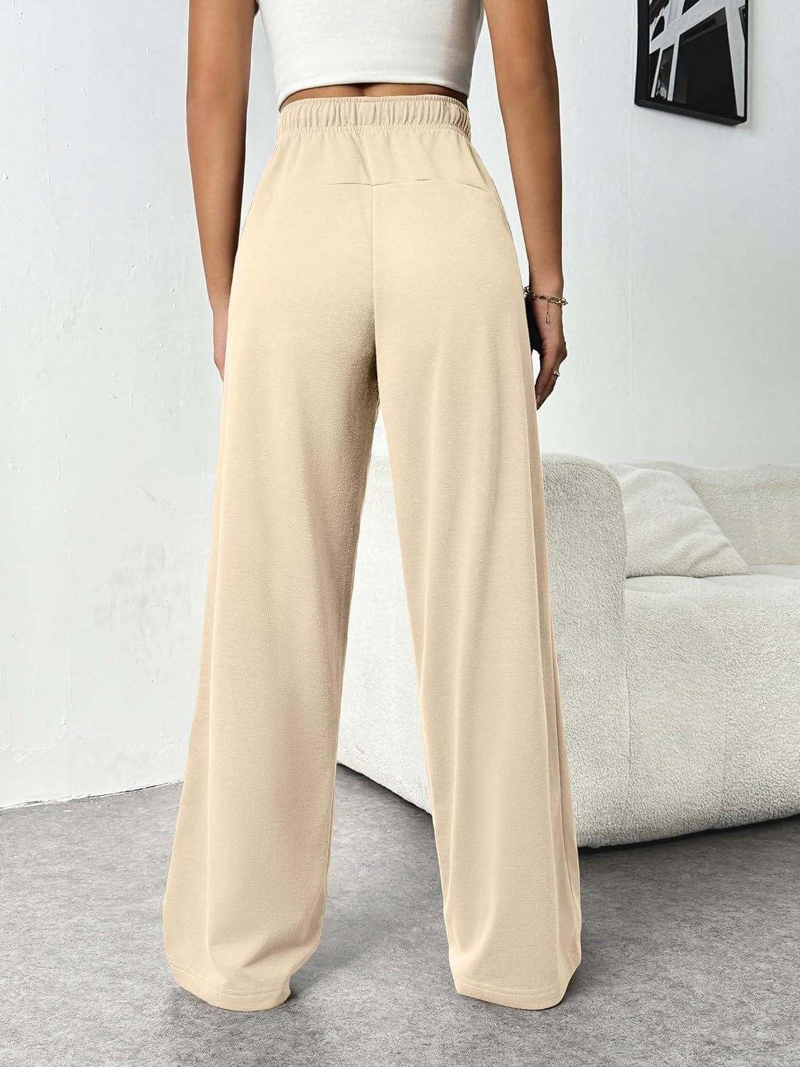 Drawstring Wide-Leg Pants