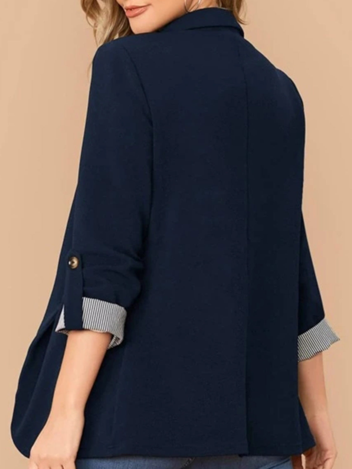 Roll-Tab Sleeve Blazer