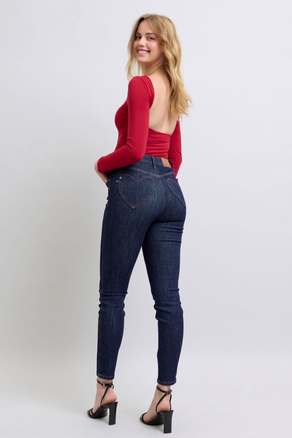 Heart Pocket Skinny Jeans