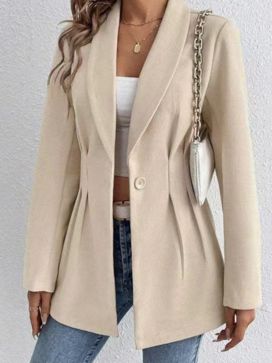 One-Button Long Sleeve Blazer