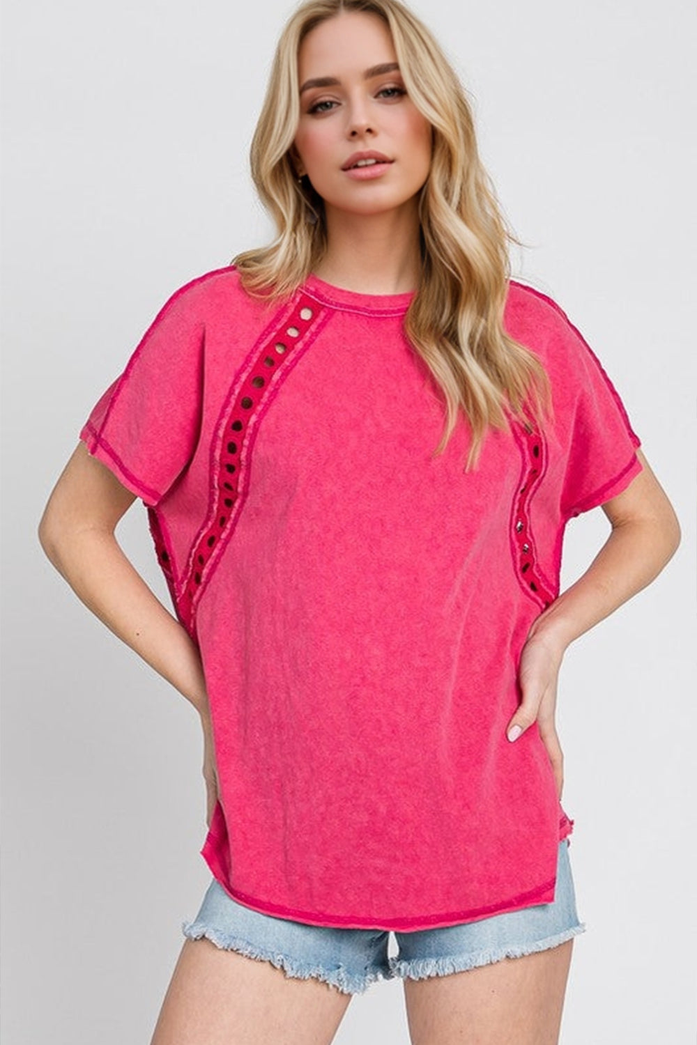 Cutout Round Neck T-Shirt