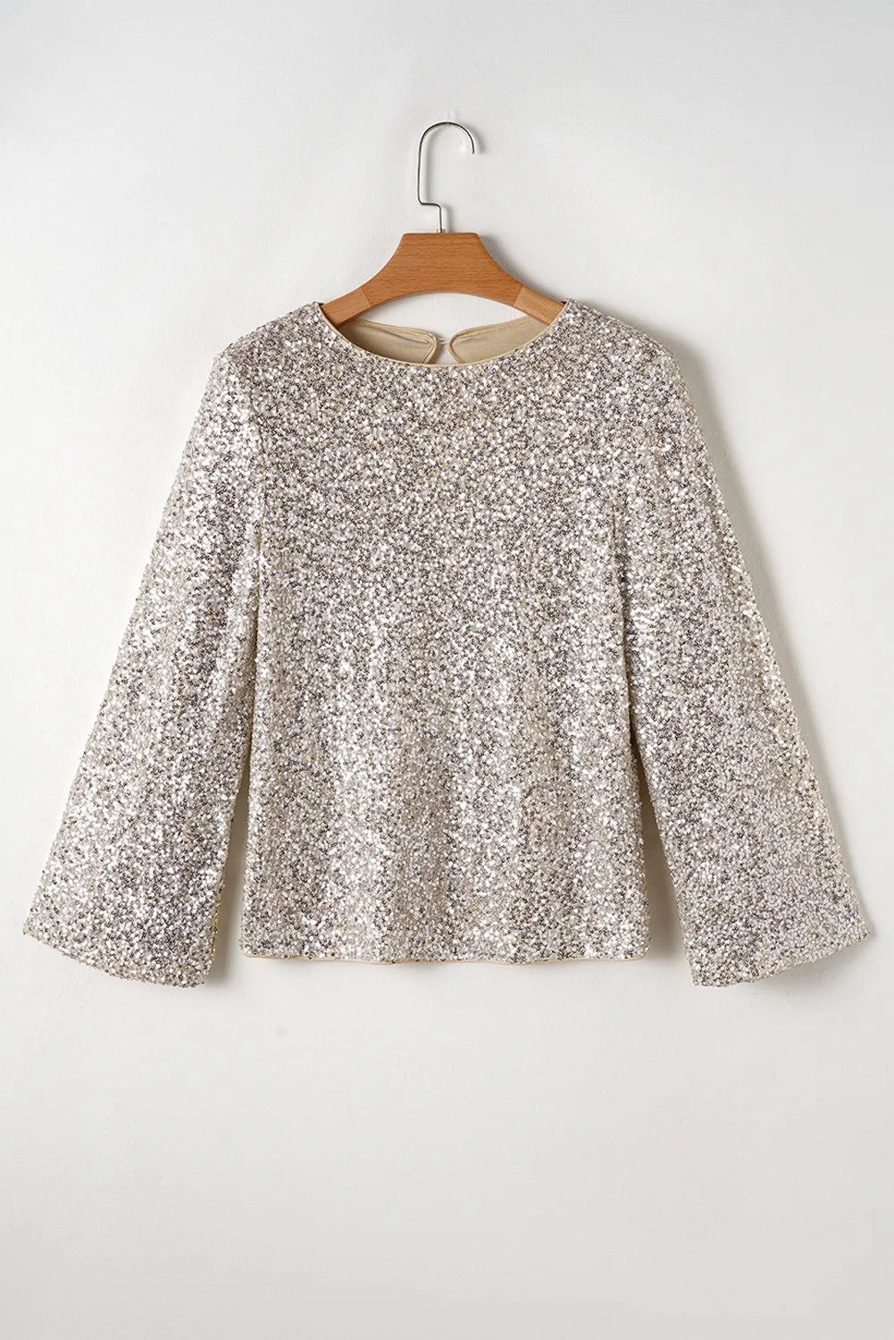 Cutout Sequin Blouse