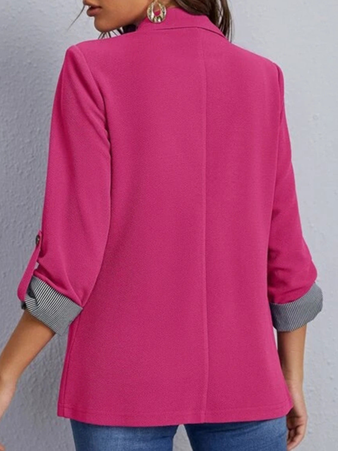 Roll-Tab Sleeve Blazer