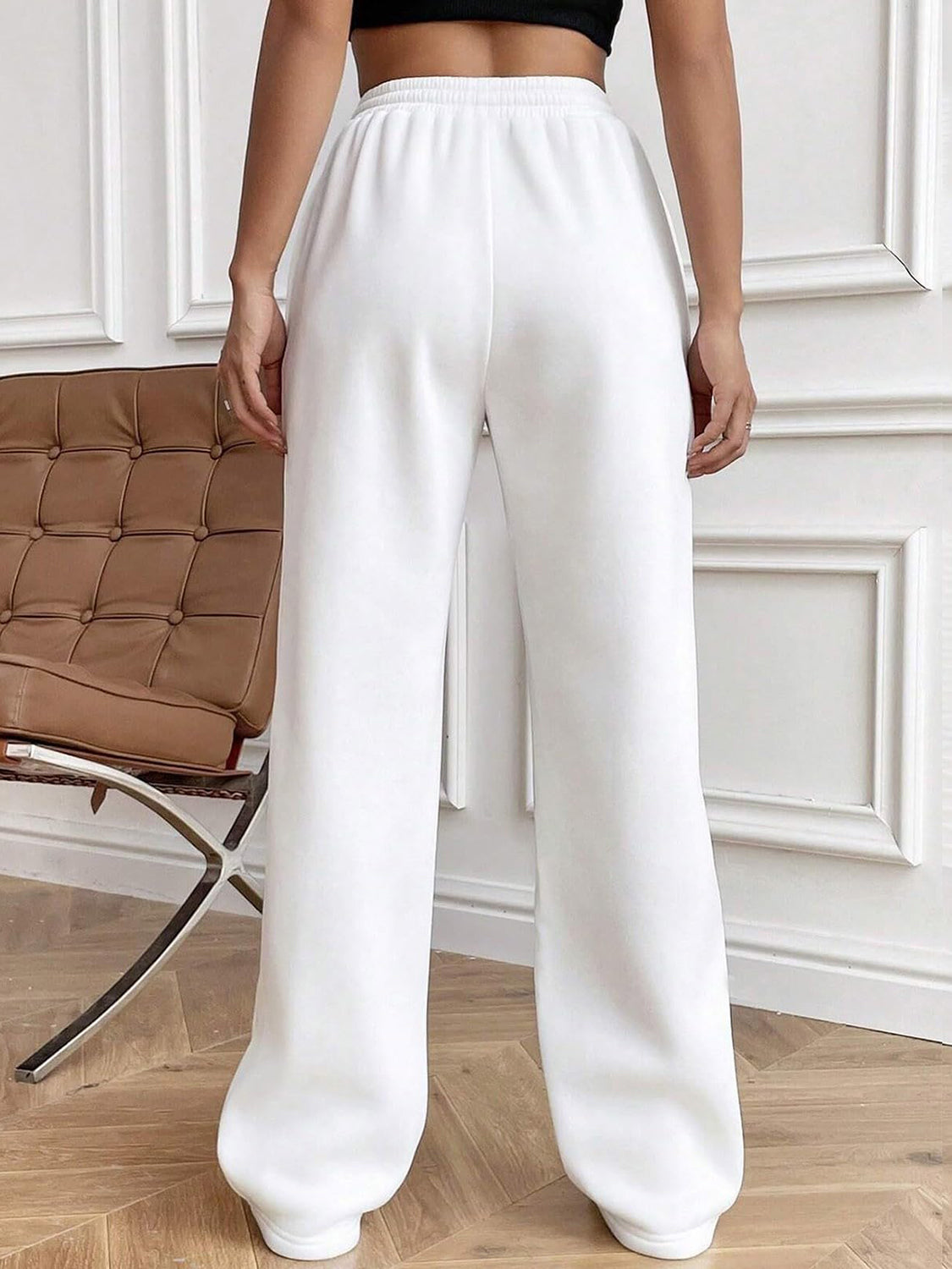 Elastic Waist Drawstring Pants