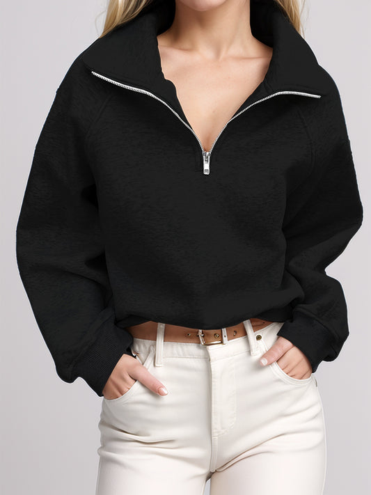 Half-Zip Long Sleeve Sweatshirt