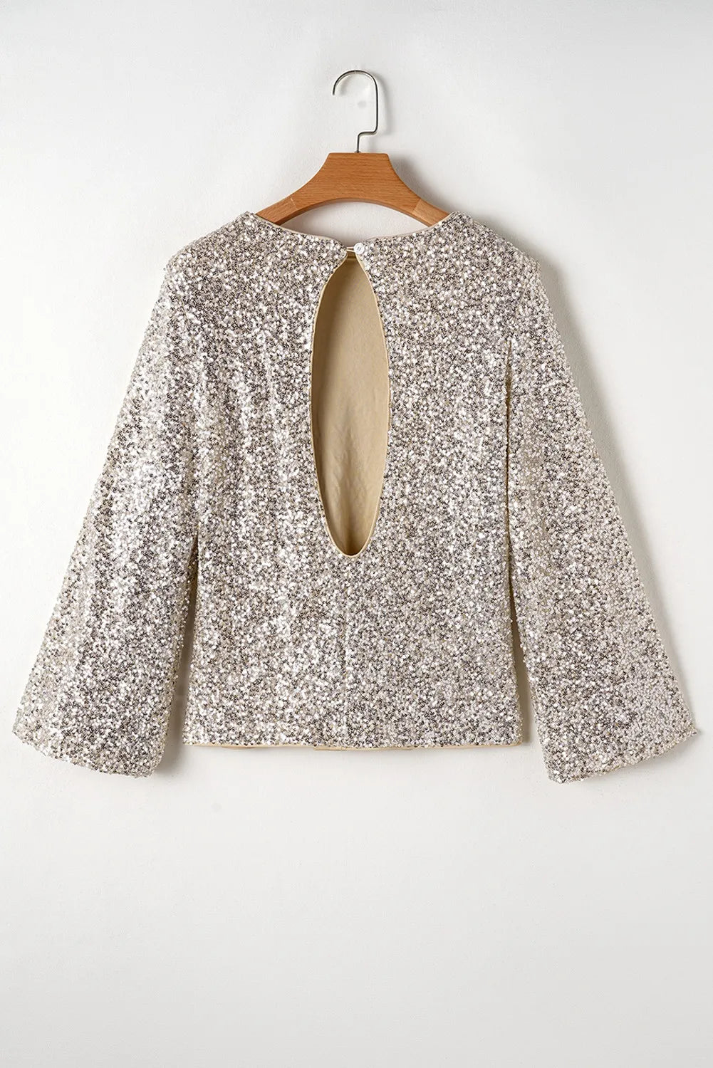 Cutout Sequin Blouse