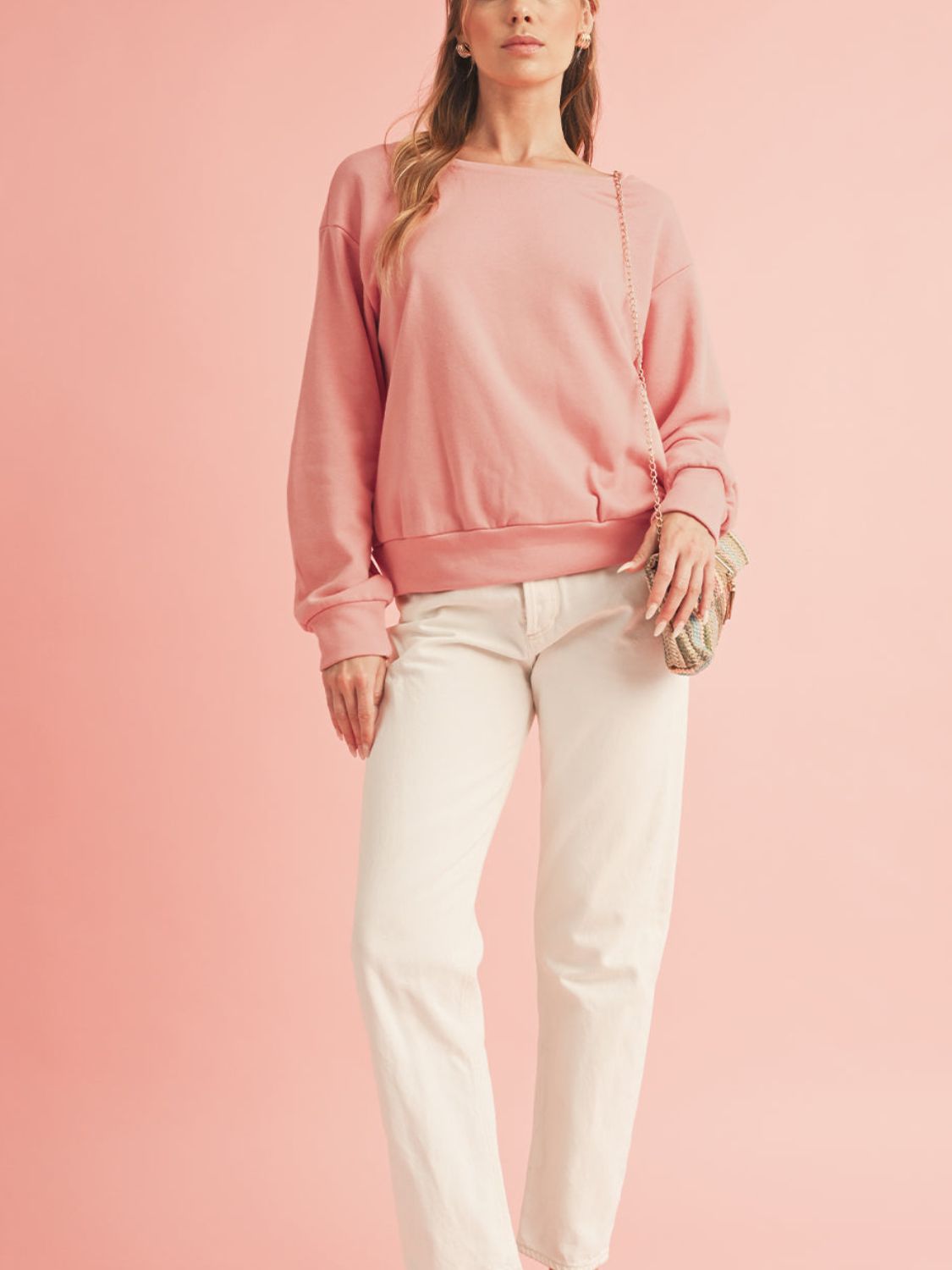 Bow Cutout Sweatshirt