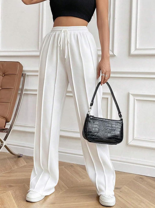 Elastic Waist Drawstring Pants