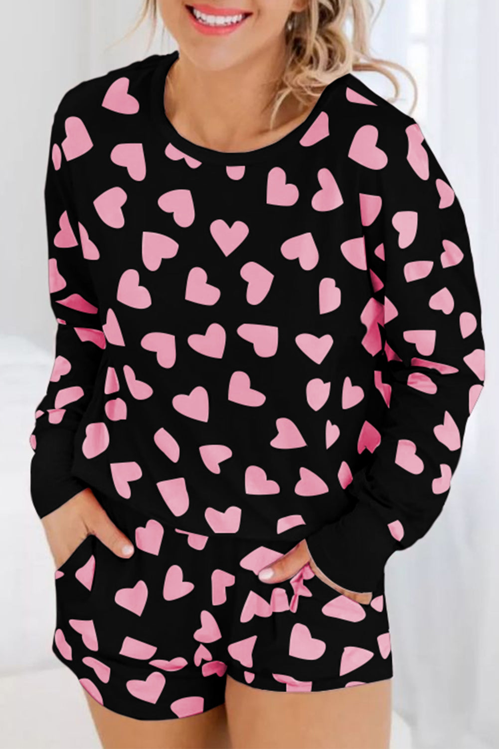 Heart Print Lounge Set