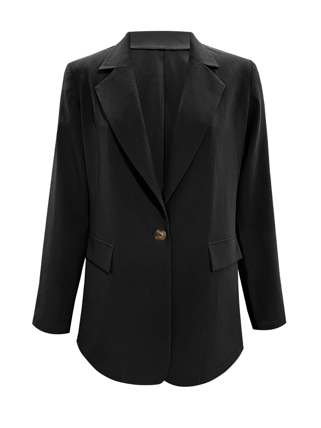 Lapel Collar Buttoned Blazer