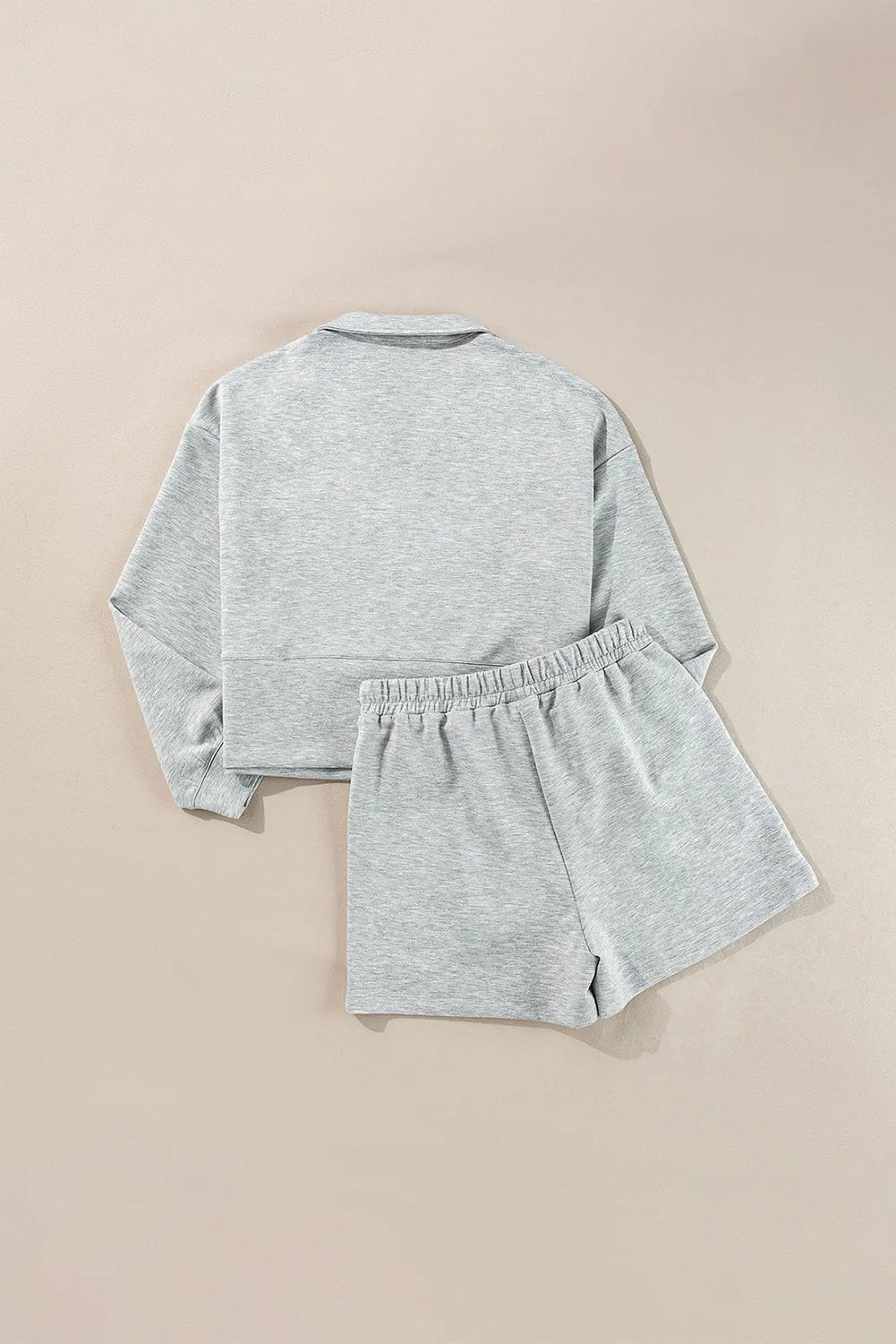 Half-Zip Top & Drawstring Shorts Set