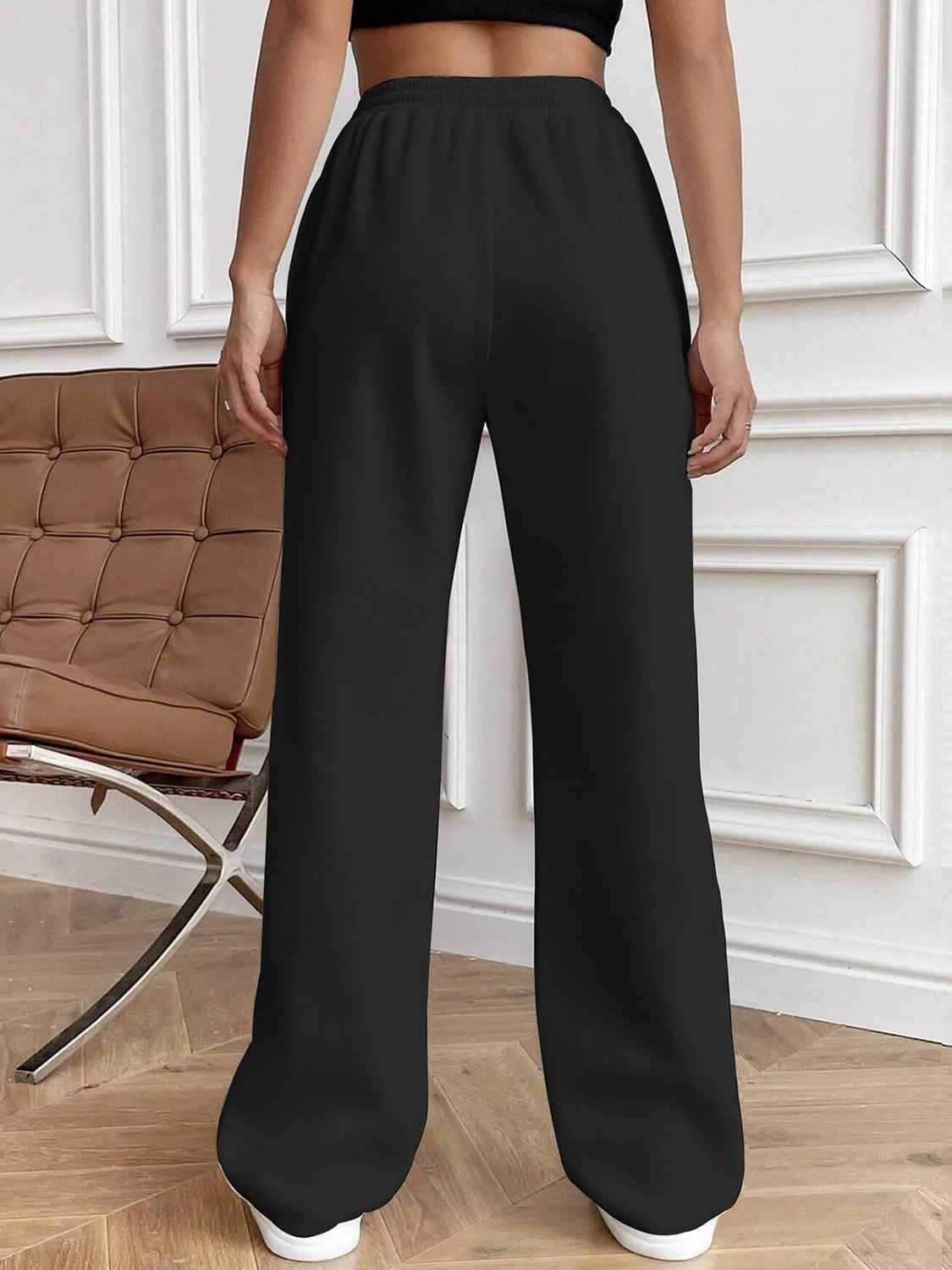 Elastic Waist Drawstring Pants