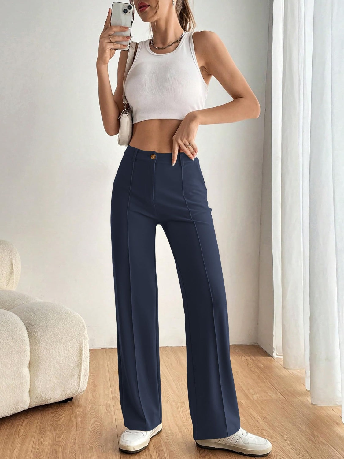 High-Waist Wide-Leg Pants