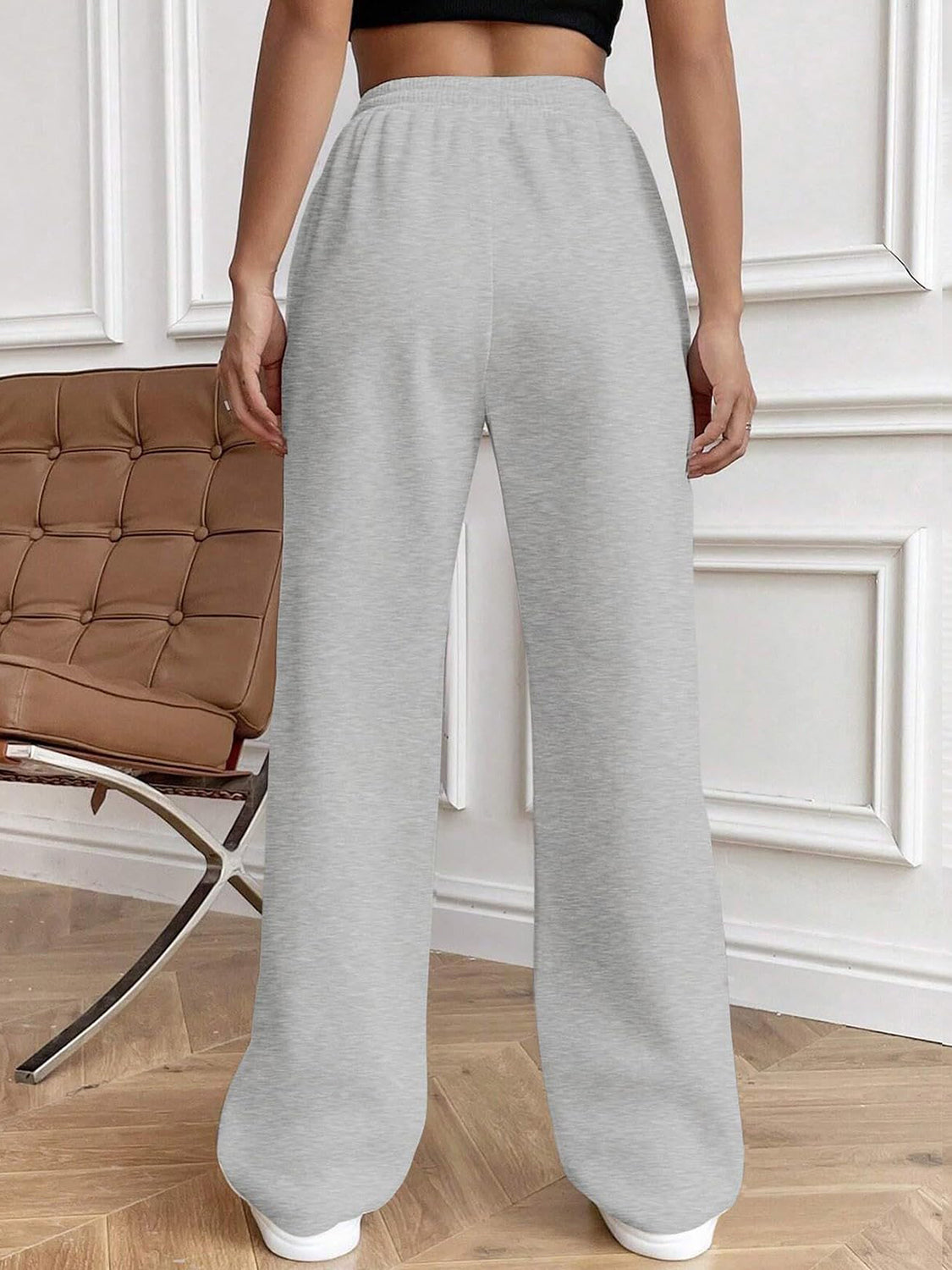 Elastic Waist Drawstring Pants