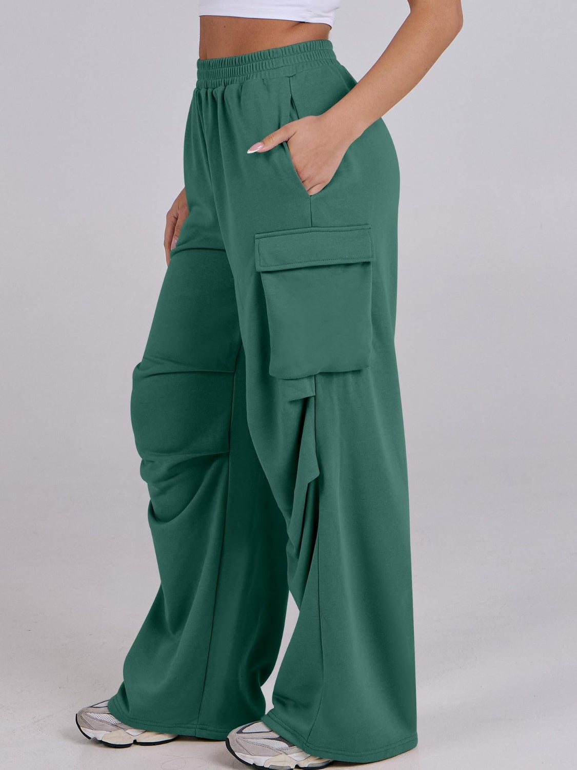 Wide-Leg Pants with Pockets