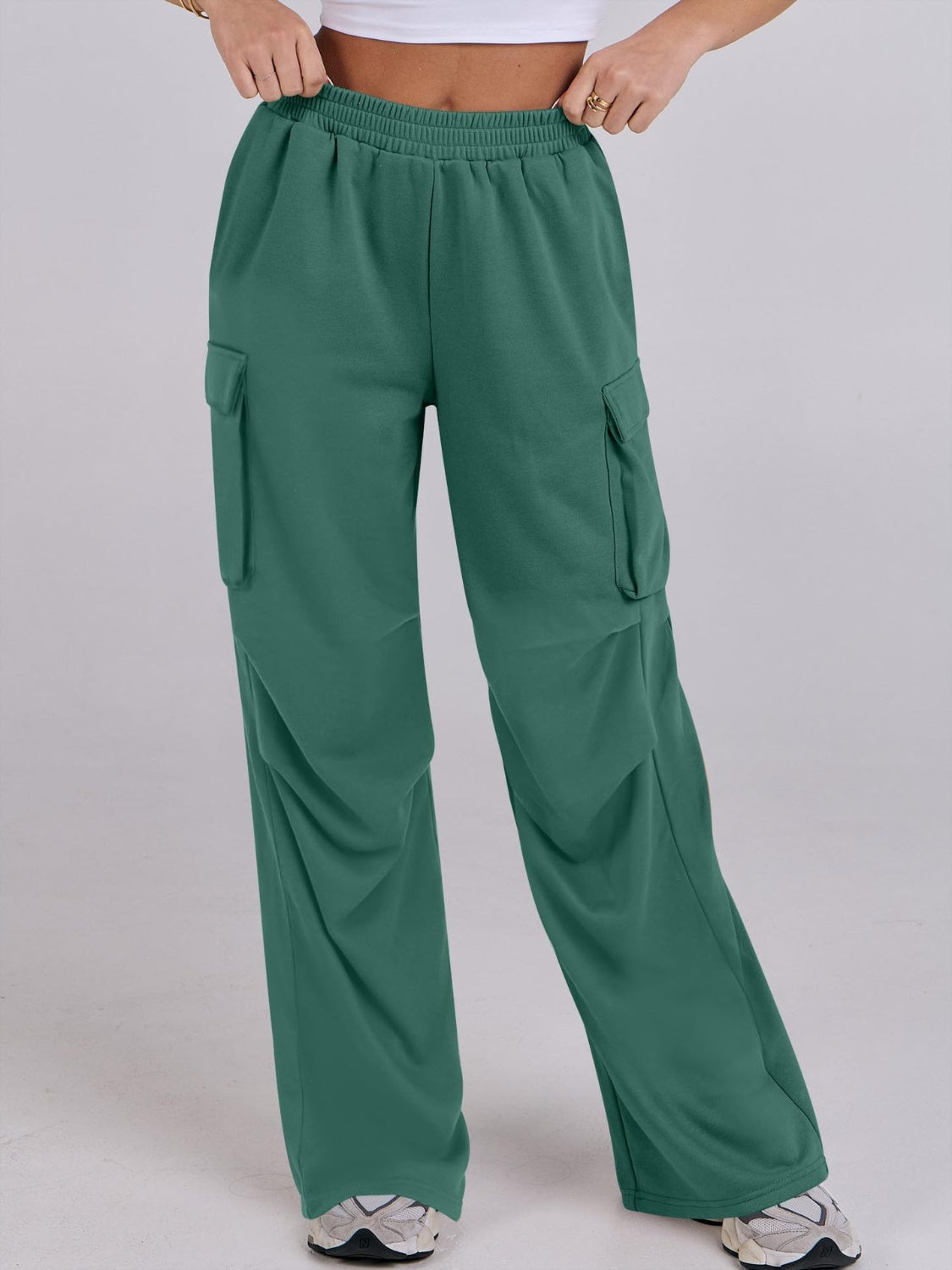 Wide-Leg Pants with Pockets