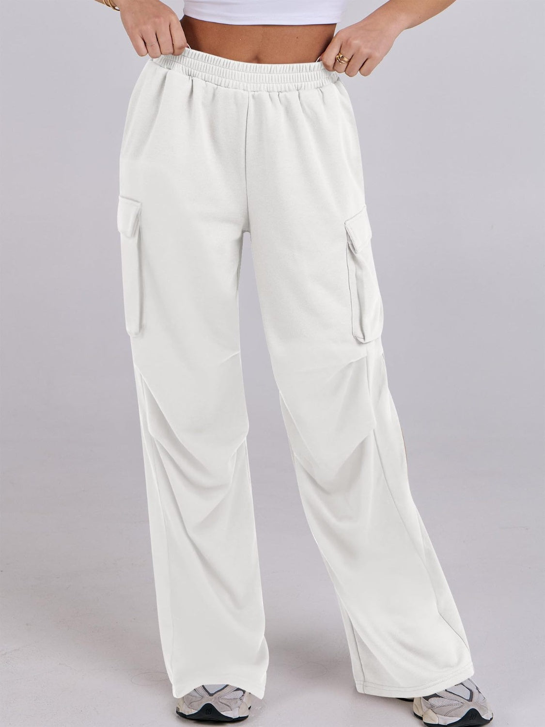 Wide-Leg Pants with Pockets