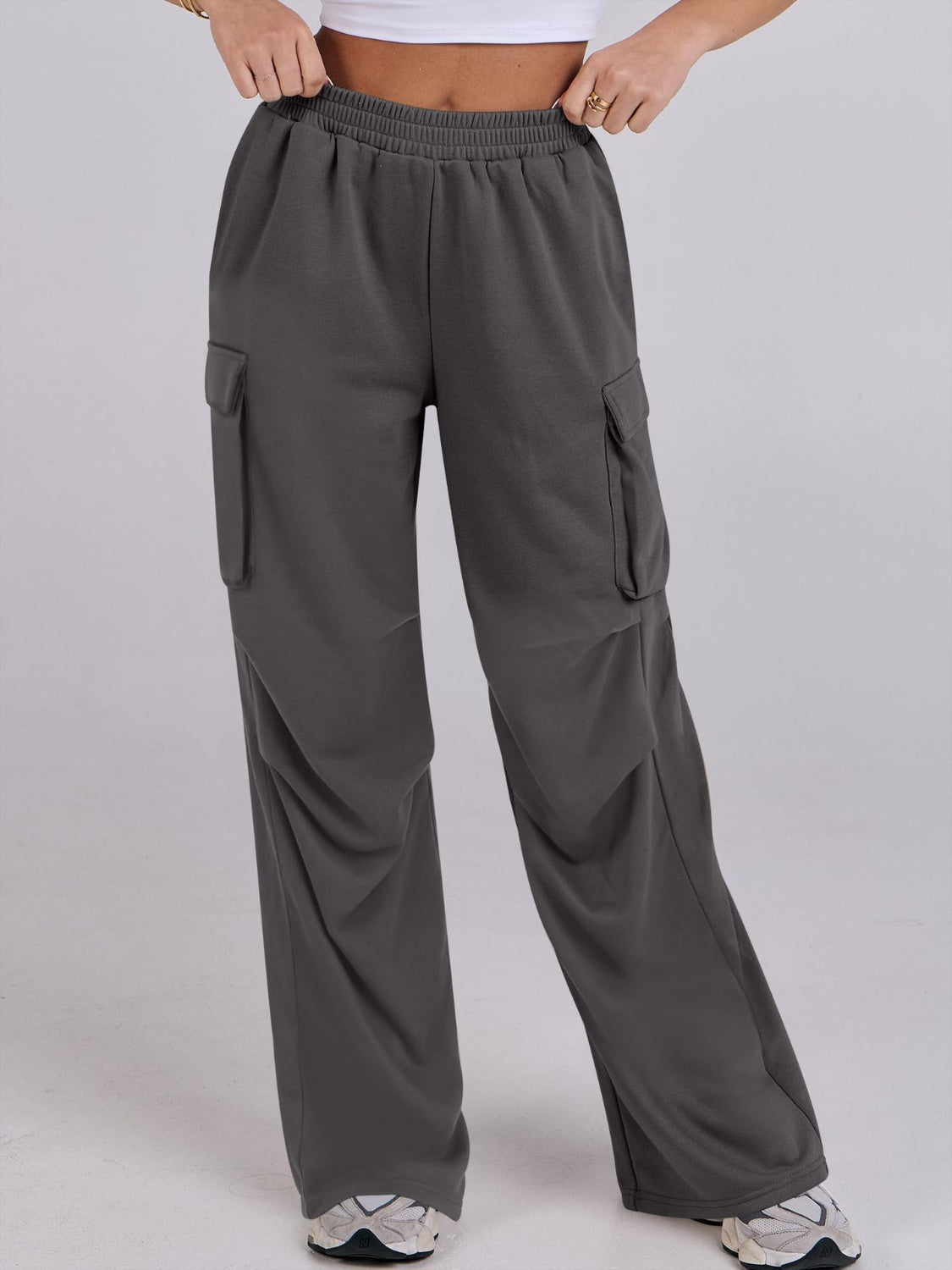 Wide-Leg Pants with Pockets