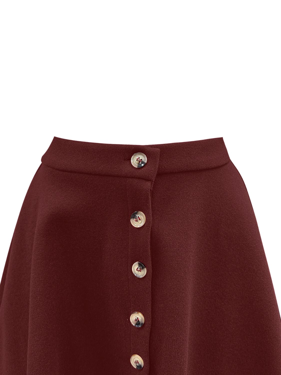 Buttoned Corduroy Skirt