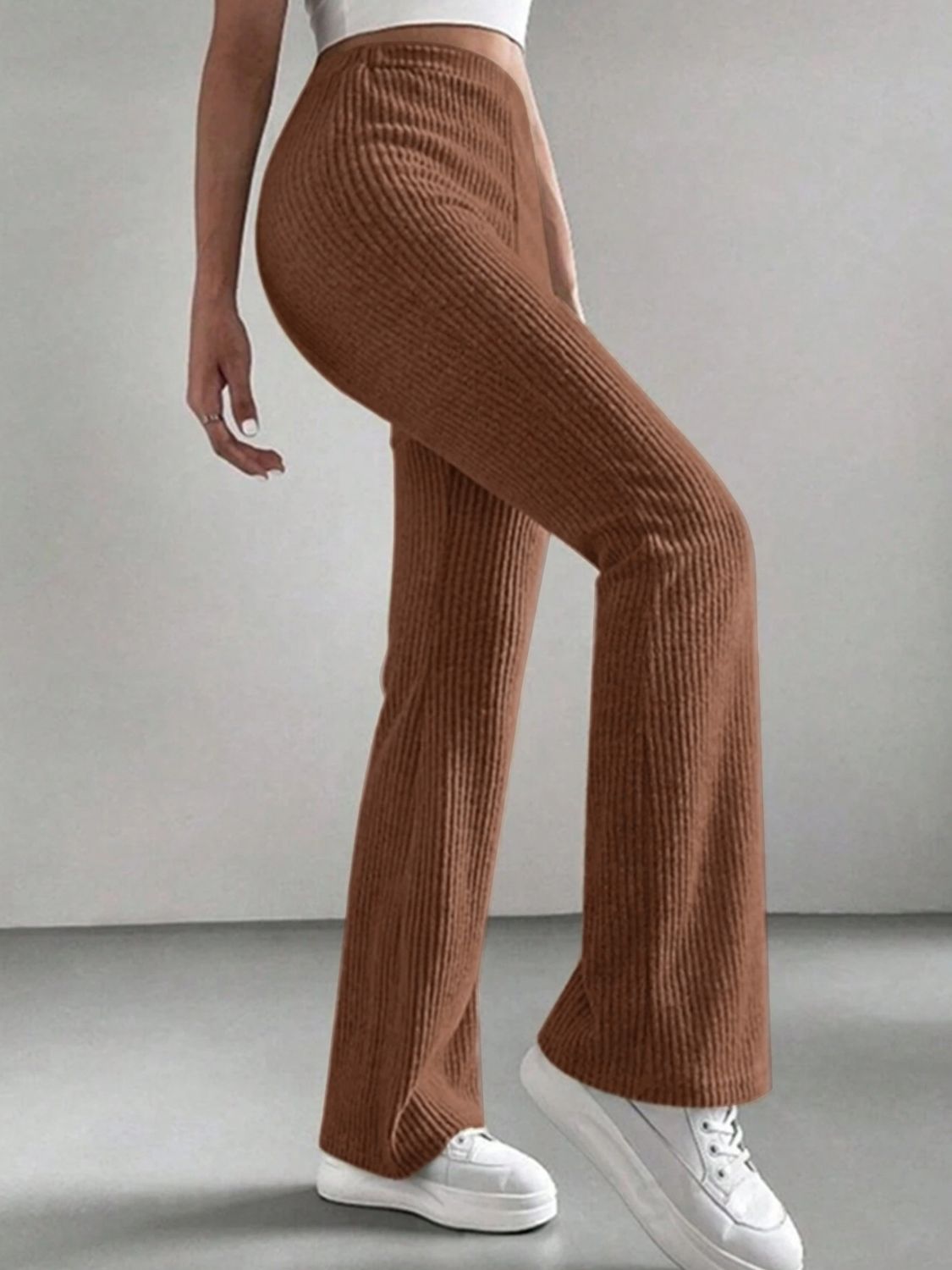 High-Waist Bootcut Pants