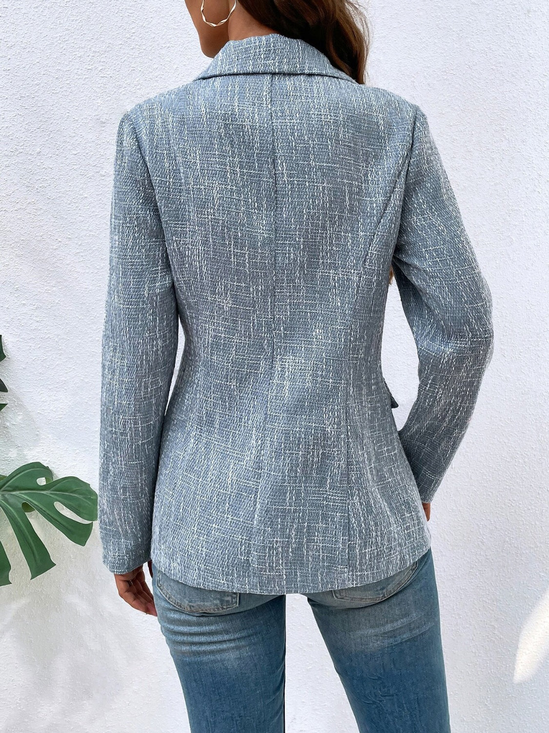 Lapel Collar Blazer with Pockets