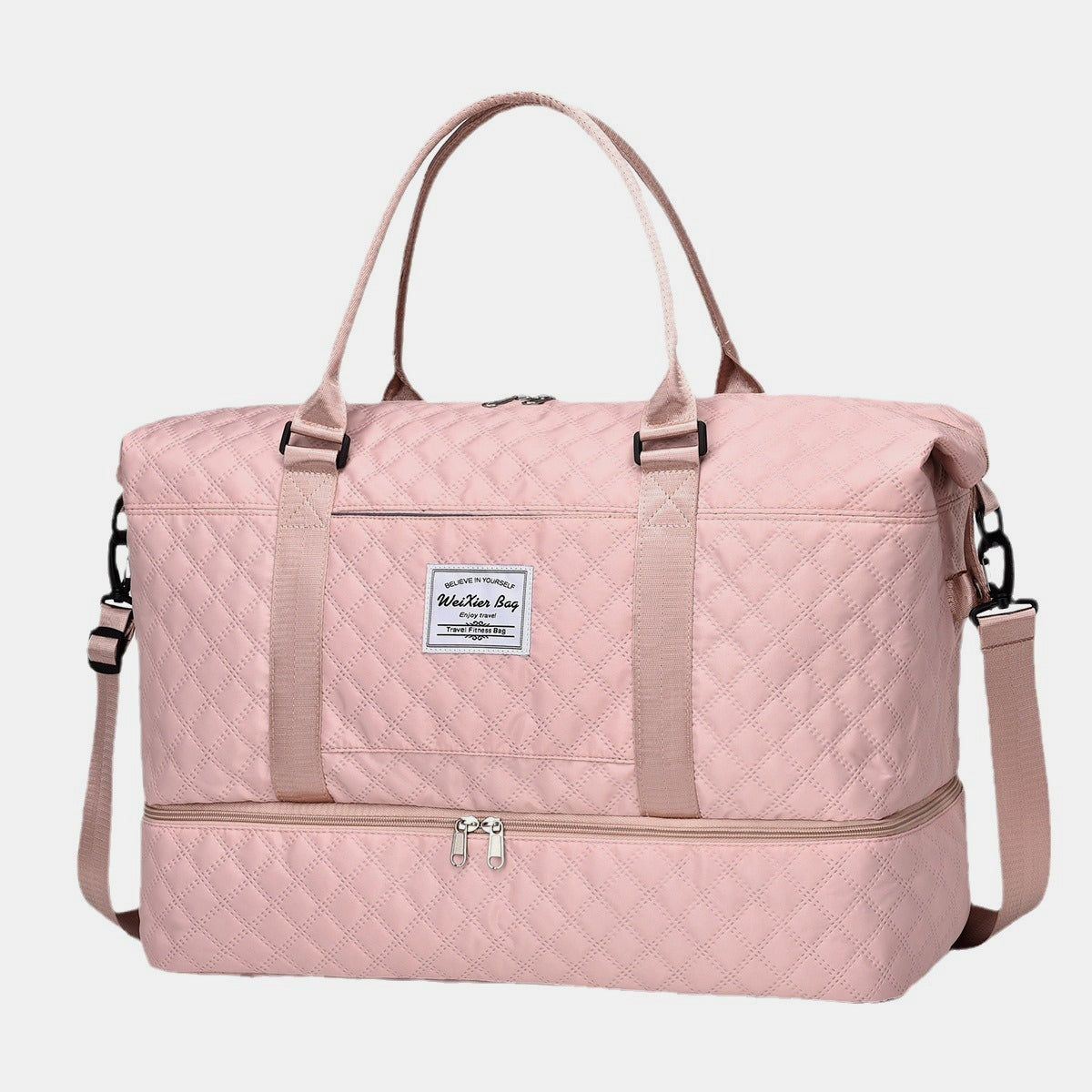 Diamond Grid Oversize Travel Bag