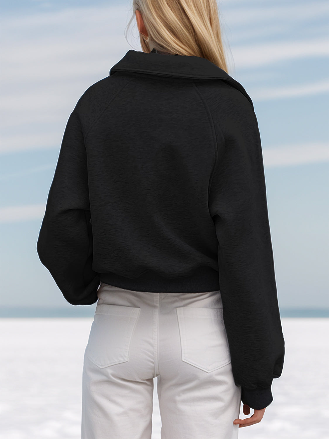 Half-Zip Long Sleeve Sweatshirt