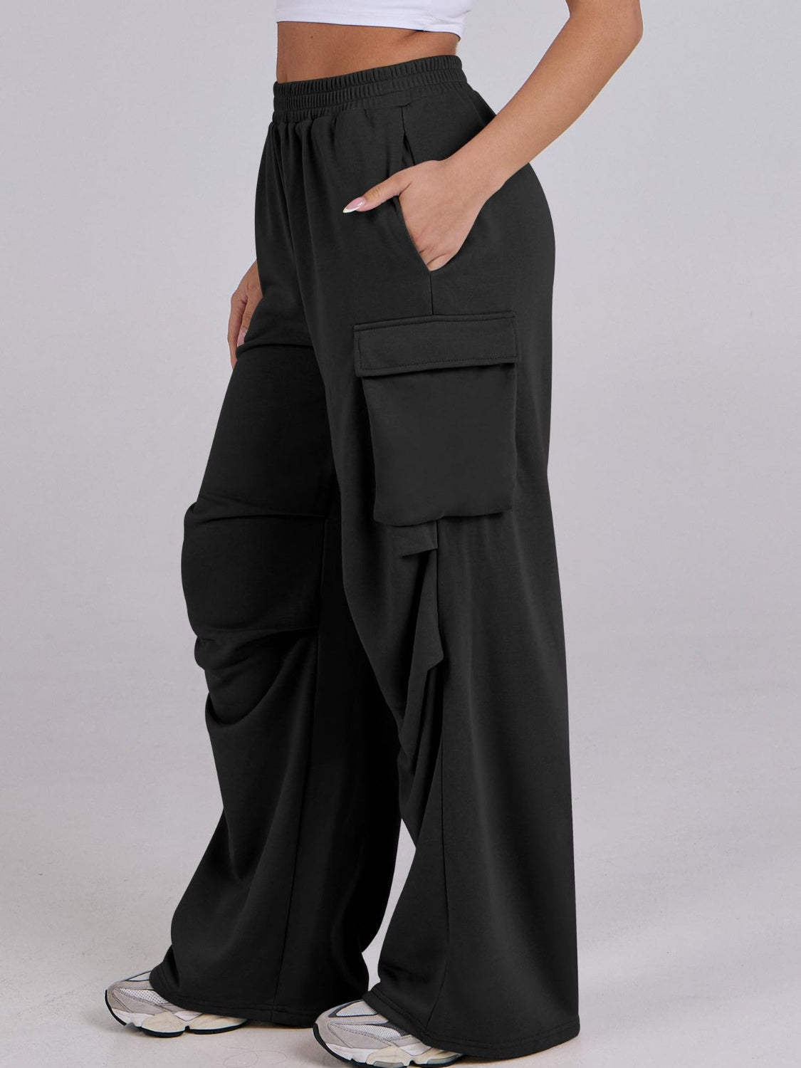 Wide-Leg Pants with Pockets