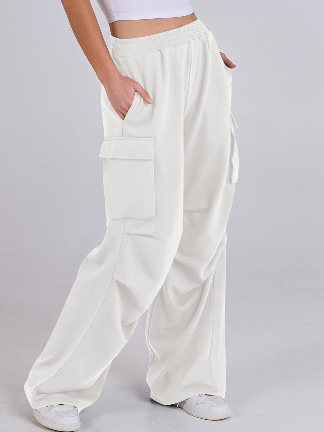 Wide-Leg Pants with Pockets