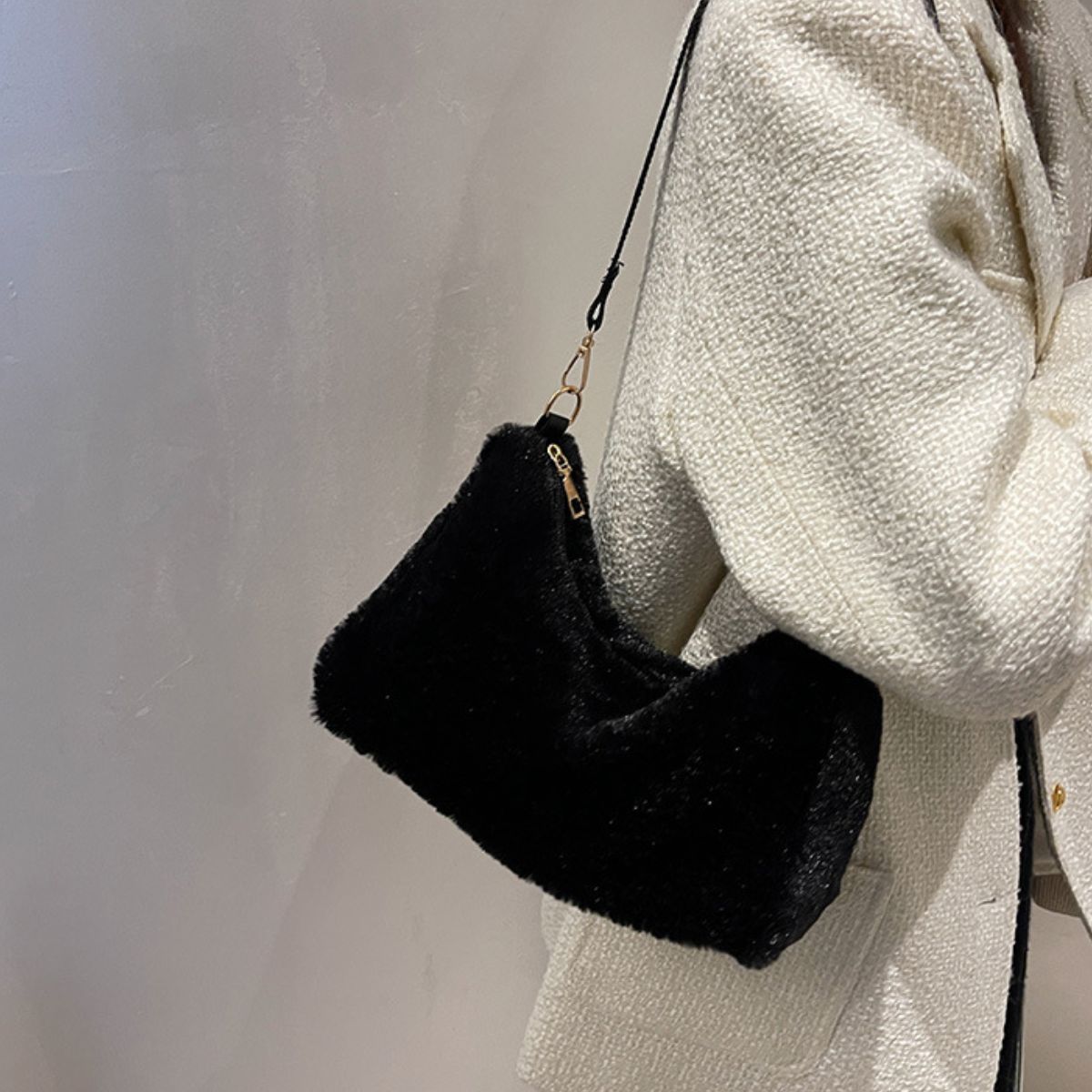 Faux Fur Shoulder Bag