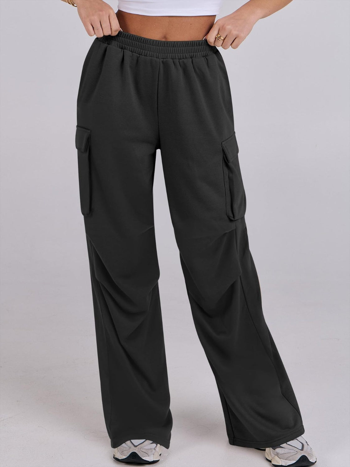 Wide-Leg Pants with Pockets