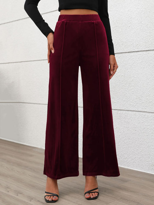 Stretch Wide-Leg Pants