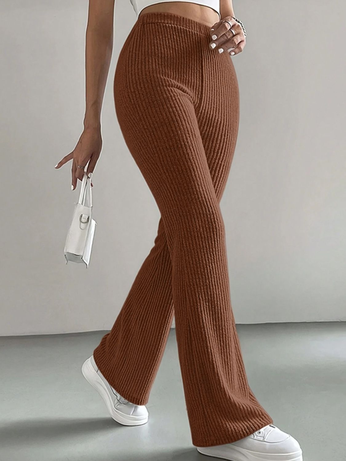 High-Waist Bootcut Pants